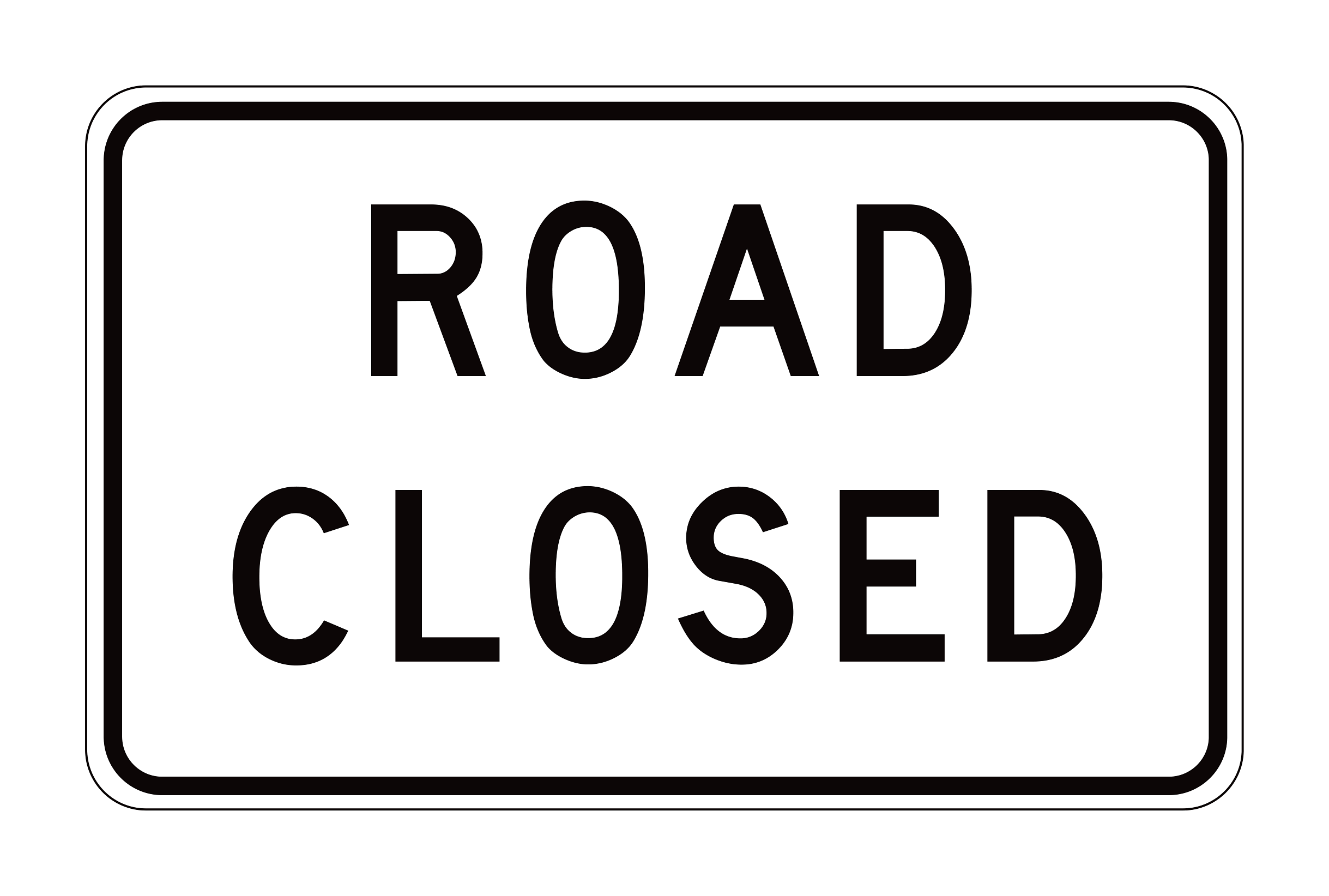 C2(CA) Road Closed — official FHWA layout