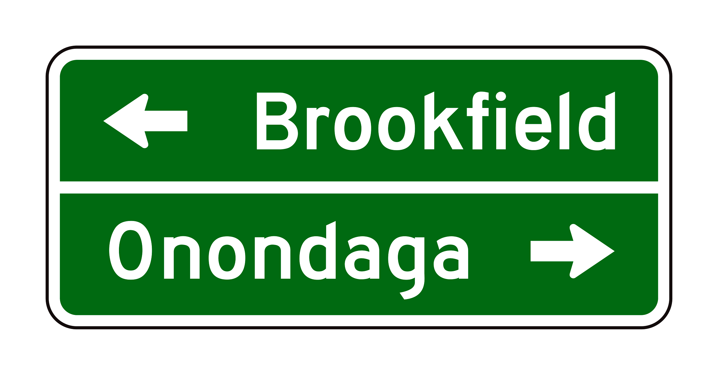 D1-2 Destination Sign (Two Destinations) — official FHWA layout