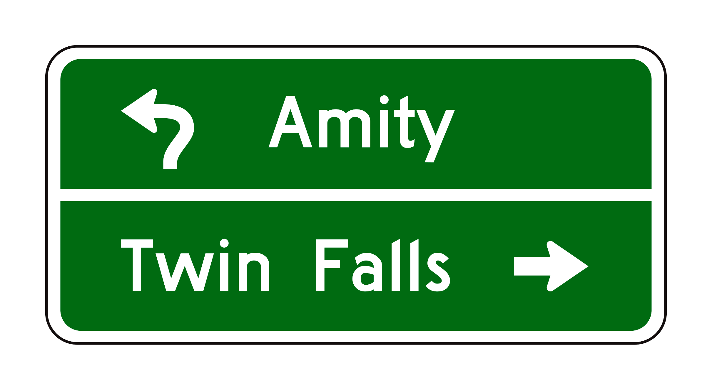 D1-2d Destination Sign with Curved-Stem Arrows (Circular Intersection) — official FHWA layout