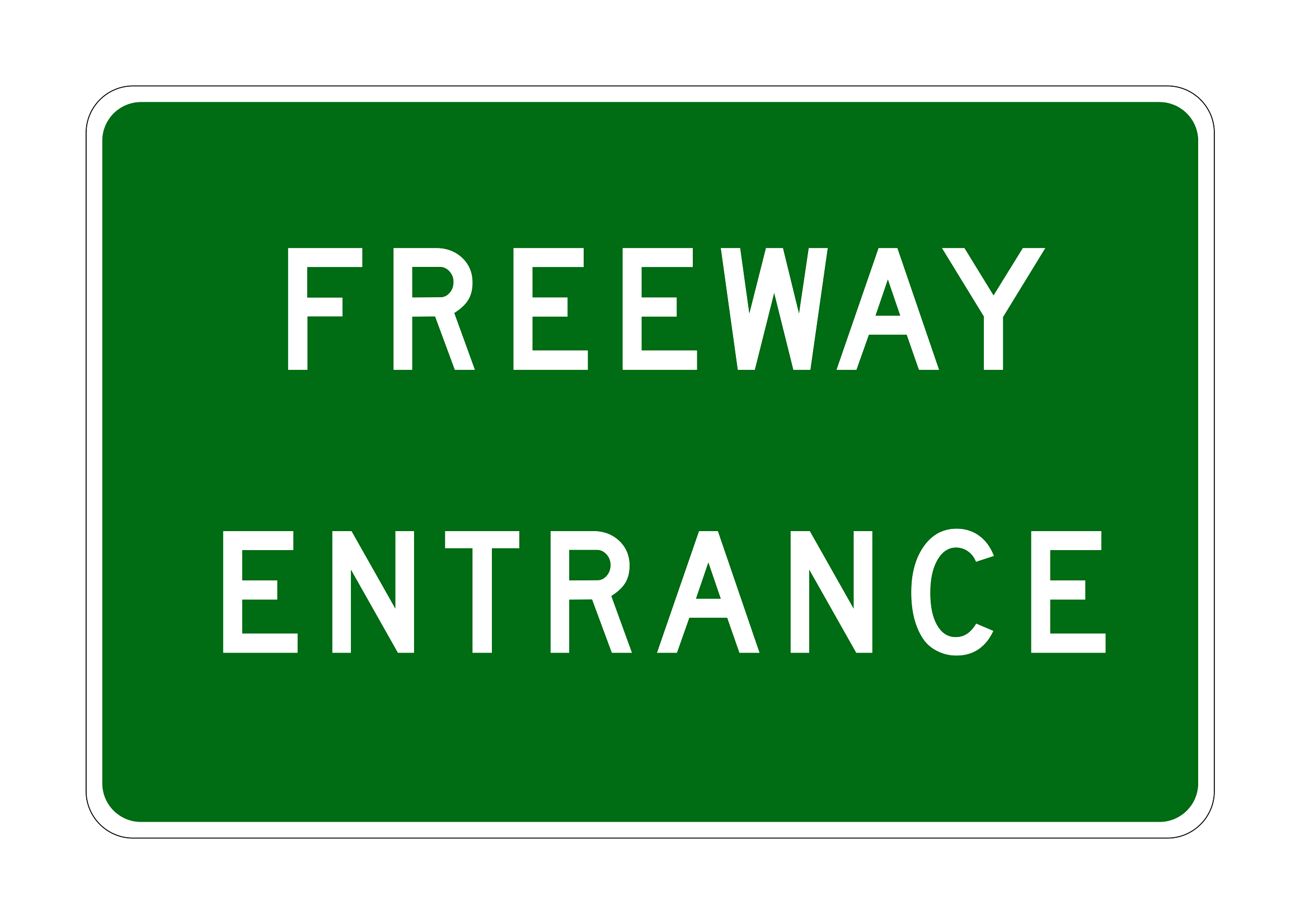 D13-3 Freeway Entrance Sign — official FHWA layout