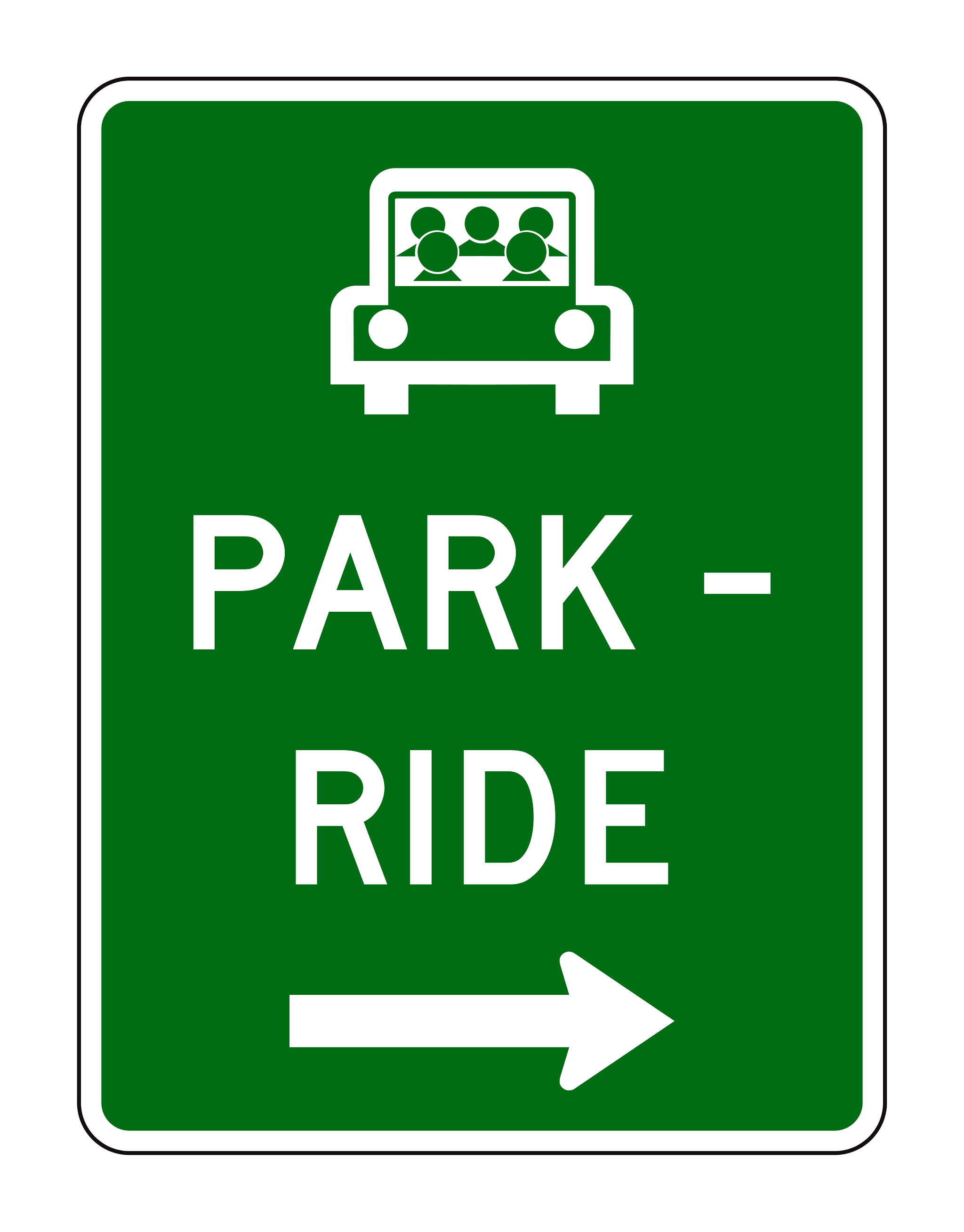 D4-2 Park and Ride Sign — official FHWA layout