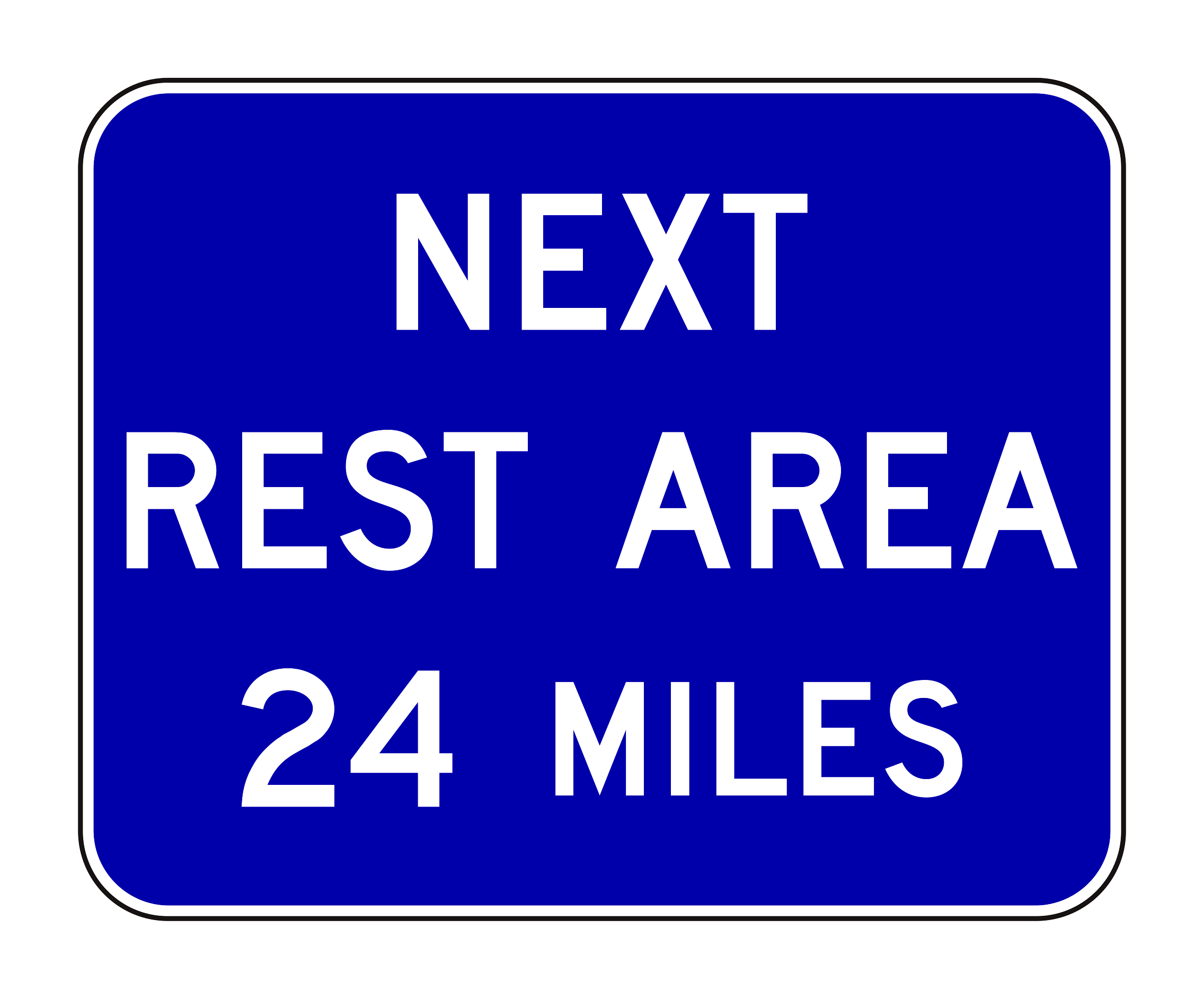 D5-6 Next Rest Area Sign — official FHWA layout