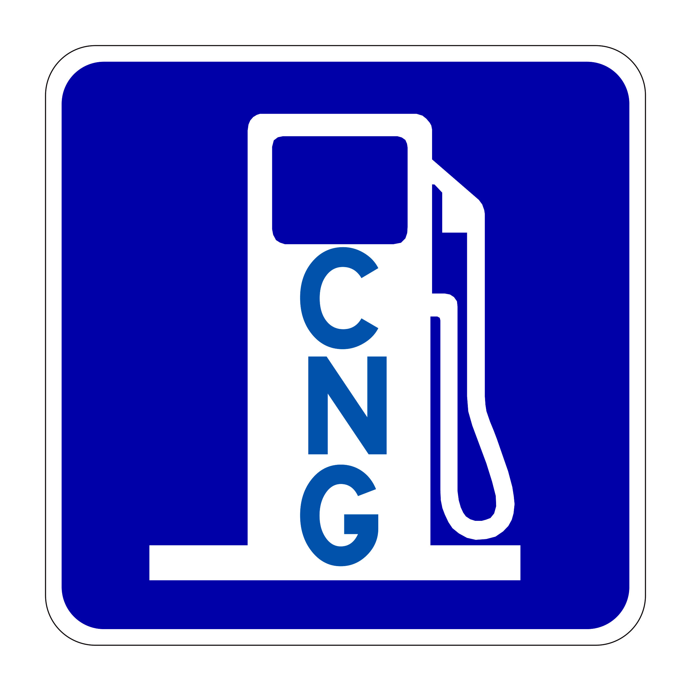 D9-11a Compressed Natural Gas (CNG) — official FHWA layout