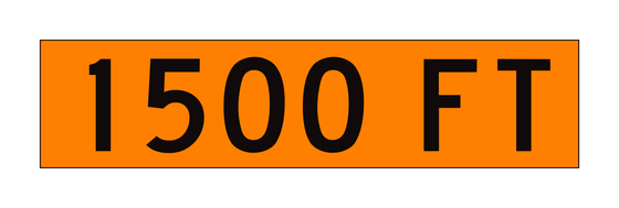 C29(CA) 1500 FT (Distance Plaque) — official FHWA layout