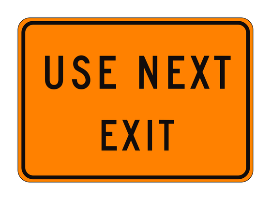 C38(CA) Use Next Exit — official FHWA layout