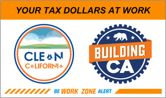C49D(CA) Construction Project Funding Identification Sign (Clean CA and Building CA) — sign artwork