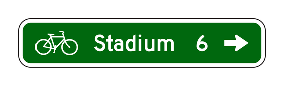 D1-1c Bicycle Destination and Distance Sign — official FHWA layout