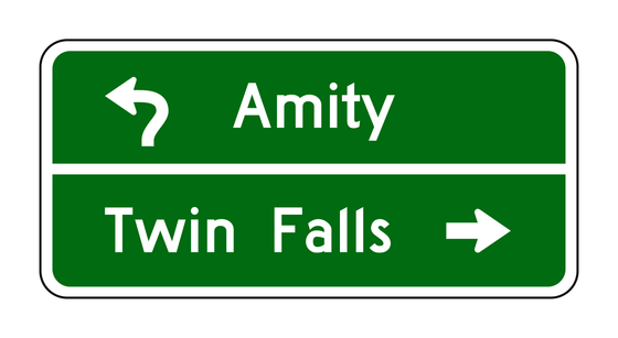 D1-2d Destination Sign with Curved-Stem Arrows (Circular Intersection) — official FHWA layout