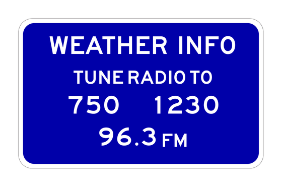 D12-1 Radio-Weather Information Sign — official FHWA layout