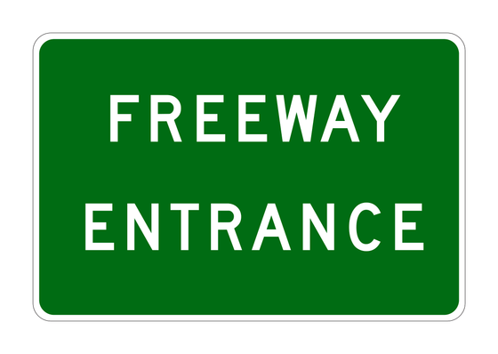 D13-3 Freeway Entrance Sign — official FHWA layout