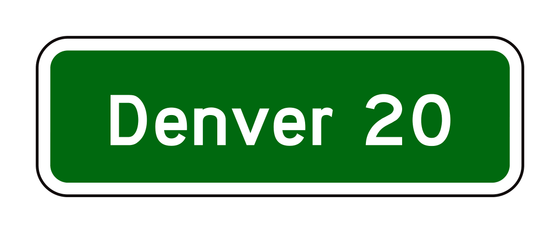 D2-1 Distance Sign — official FHWA layout