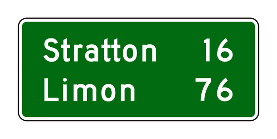 D2-2 Distance Sign — official FHWA layout
