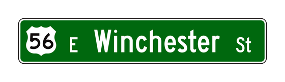 D3-1a Street Name Sign (With Route Shield) — official FHWA layout