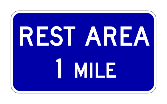 D5-1 Rest Area (Advance) Sign — official FHWA layout