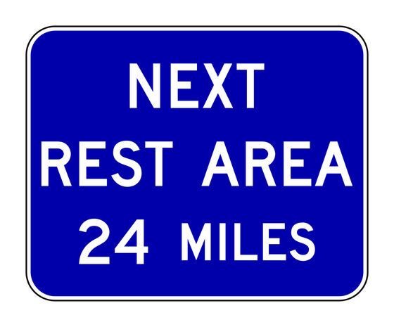 D5-6 Next Rest Area Sign — official FHWA layout