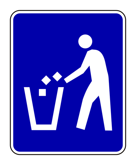 D9-4 Litter Container — official FHWA layout