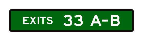 E1-5P Exit Number Plaque — official FHWA layout