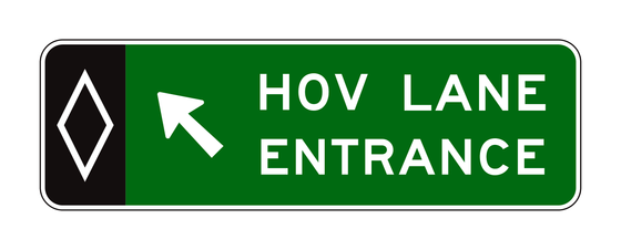 E8-2 Preferential Lane Entrance Direction (Overhead) — official FHWA layout