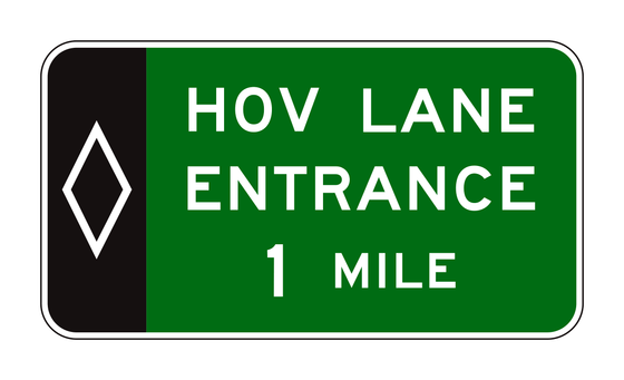 E8-3 Preferential Lane Entrance Advance — official FHWA layout