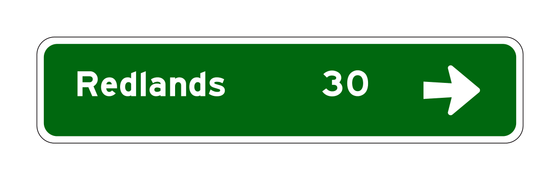 G1-1(CA) Destination Sign — official FHWA layout