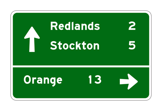 G1-13(CA) Destination Sign — official FHWA layout