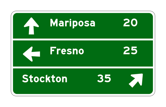 G1-16(CA) Destination Sign — official FHWA layout