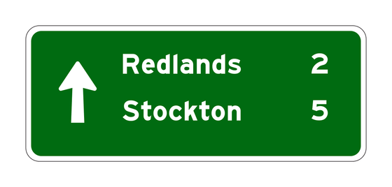 G1-4(CA) Destination Sign — official FHWA layout