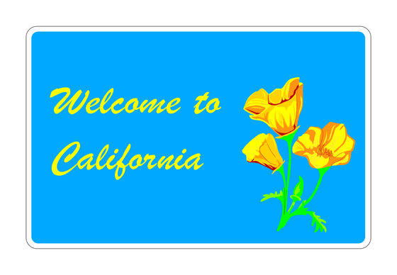 G10B(CA) Welcome to California — official FHWA layout