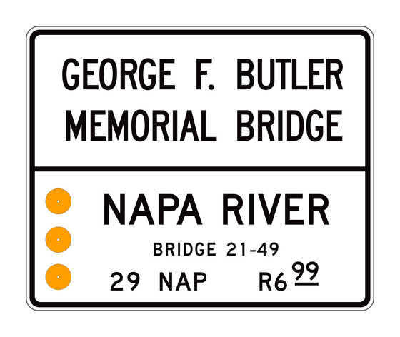 G11-8(CA) Memorial Bridge and Inventory Marker — official FHWA layout