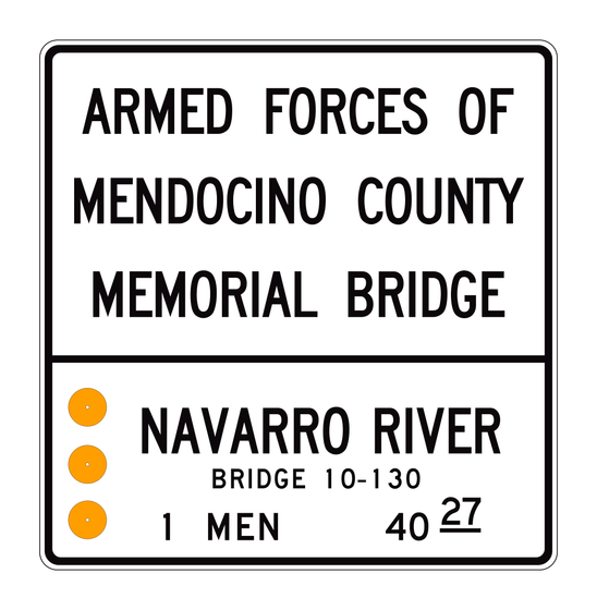 G11-9(CA) Memorial Bridge and Inventory Marker — official FHWA layout