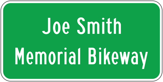 G12-3(CA) Memorial Bikeway — sign artwork