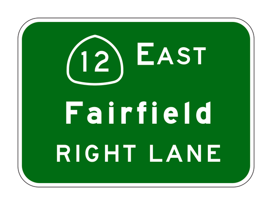 G20-5(CA) Advance Lane Assignment Sign — official FHWA layout
