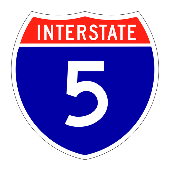 G27-1(CA) Interstate Route Marker (Interstate 5) — official FHWA layout