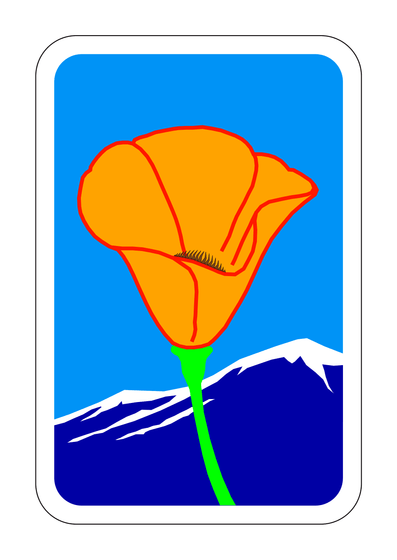 G30A(CA) Scenic Route Marker (California Poppy Symbol) - Vertical — official FHWA layout