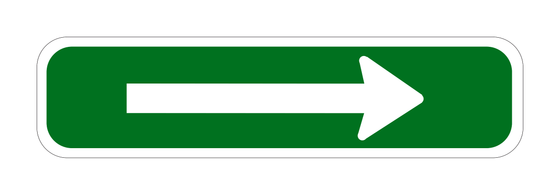 G33-1(CA) Directional Arrow (Auxiliary) — official FHWA layout