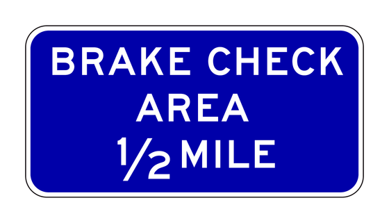 G66-60(CA) Brake Check Area 1/2 Mile — official FHWA layout