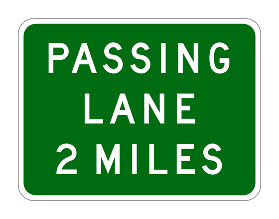 G69(CA) Passing Lane 2 Miles — official FHWA layout