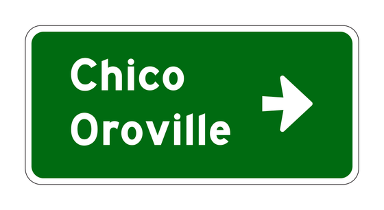 G8-4(CA) Destination and Street Name Sign with Arrow — official FHWA layout
