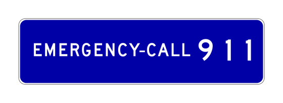 G81-61(CA) Emergency - Call 911 — official FHWA layout
