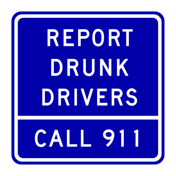 G81-66(CA) Report Drunk Drivers Call 911 — official FHWA layout