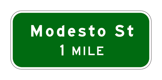 G83-1(CA) Advance Guide Sign — official FHWA layout