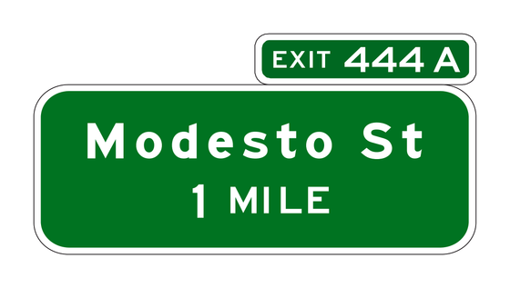 G83-5(CA) Advance Guide Sign with Exit Number Panel — official FHWA layout