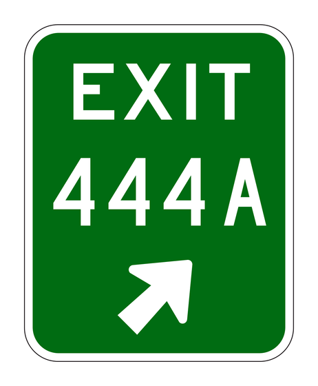 G84-3(CA) Exit Gore Sign — official FHWA layout