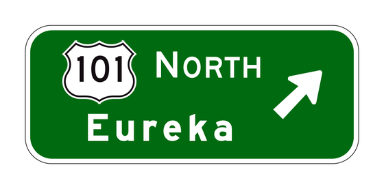 G85-6(CA) Exit Direction Sign with Route Shield — official FHWA layout