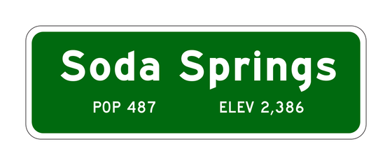 G9-2(CA) Community Identification Sign (Population and Elevation) — official FHWA layout