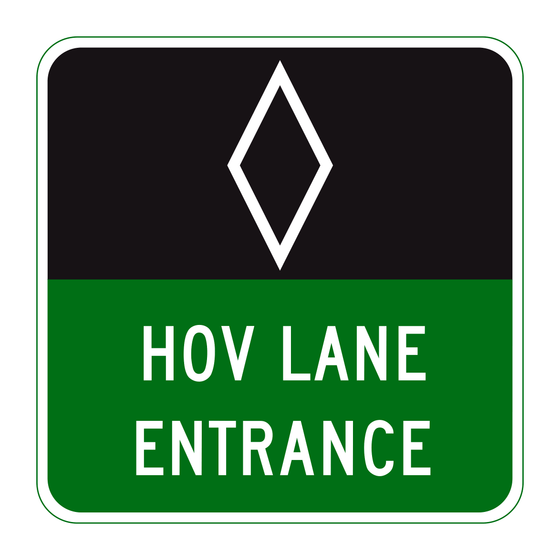 G92-1(CA) HOV Lane Entrance — official FHWA layout