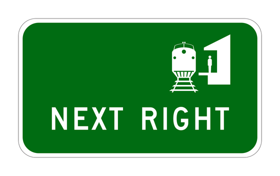 G95F(CA) Rail Passenger Station Next Right — official FHWA layout
