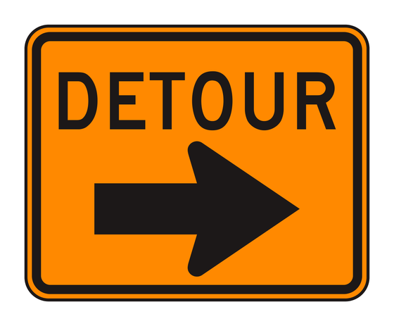 M4-9 Detour (Right Arrow) — official FHWA layout