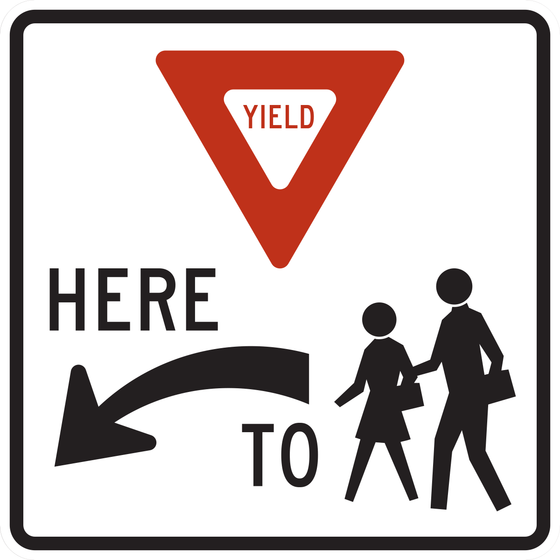 R1-5a Yield Here to School Crossing — sign artwork
