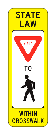 R1-6 In-Street Pedestrian Crossing - Yield — official FHWA layout